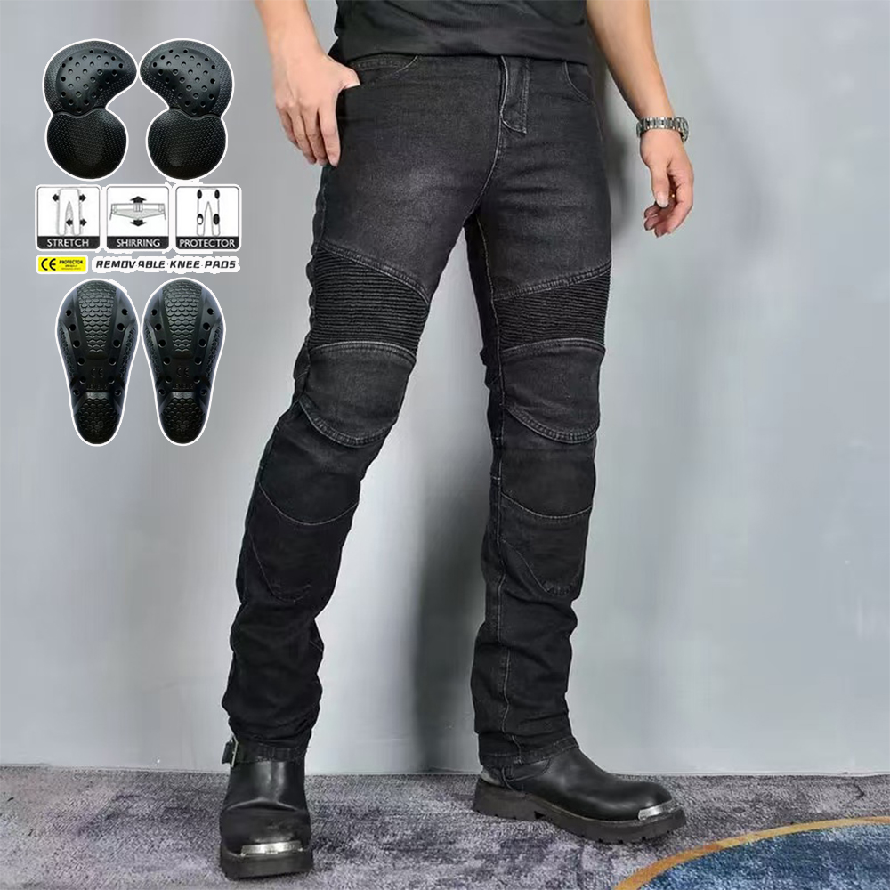 Motorcycle Gear Jeans - Nuovi pantaloni da motocross neri grigi