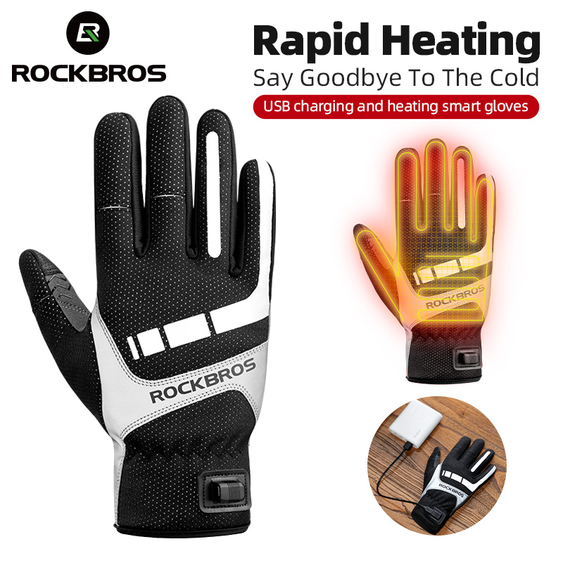 Motorcycle Gear Gloves - ROCKBROS Guanti invernali riscaldati Guanti da