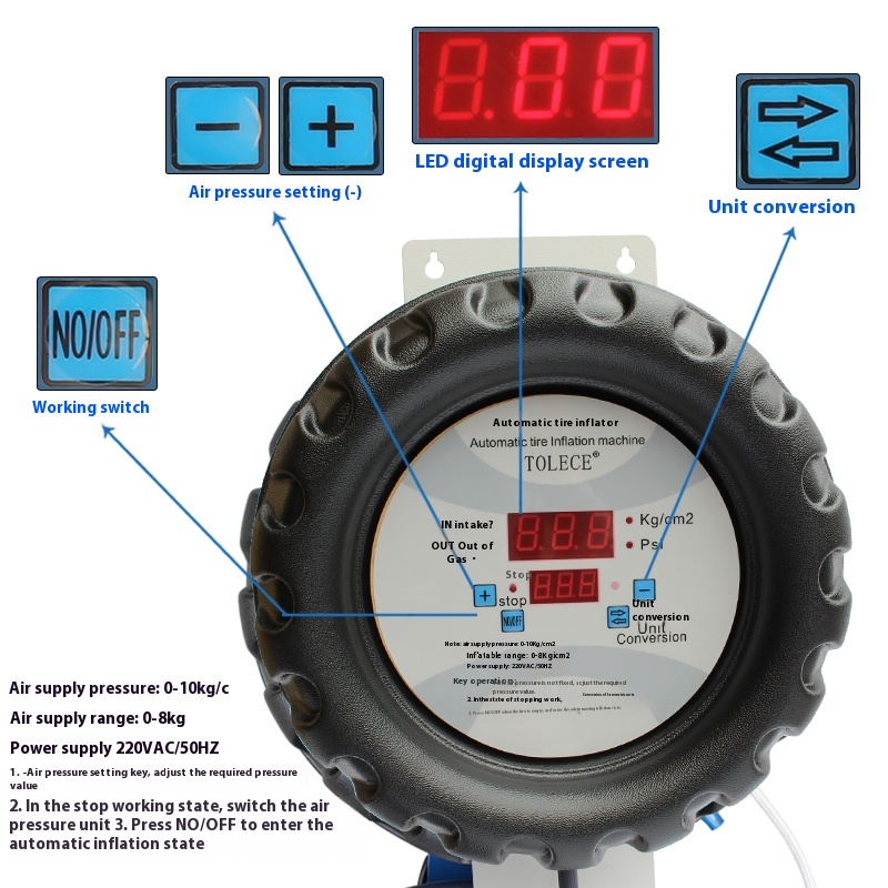 Gonfiatore per pneumatici per  - Tyre Pressure Gauge recensione e prezzo