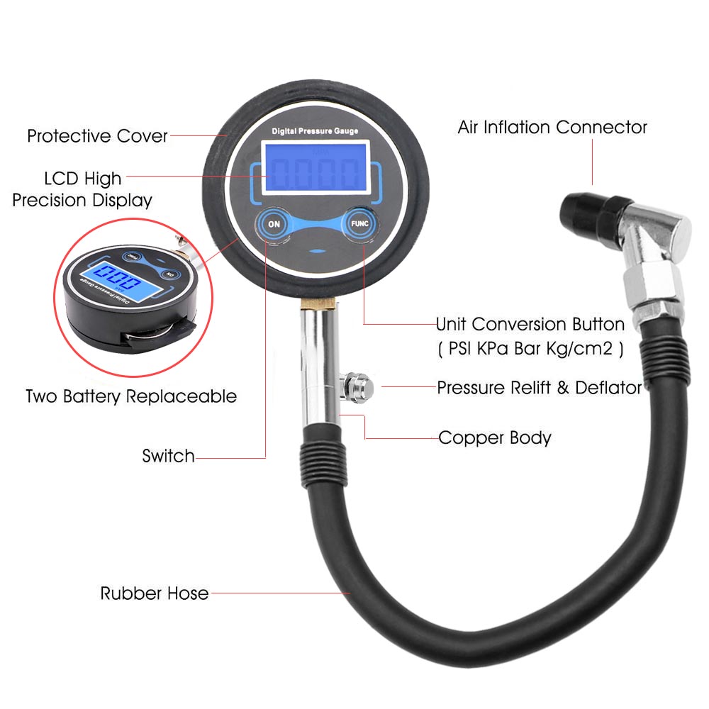 0-200Psi manometro per pneumat - Tyre Pressure Gauge recensione e prezzo