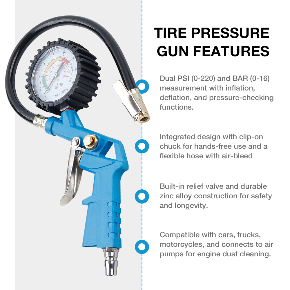 Manometro per pneumatici con i - Tyre Pressure Gauge recensione e prezzo