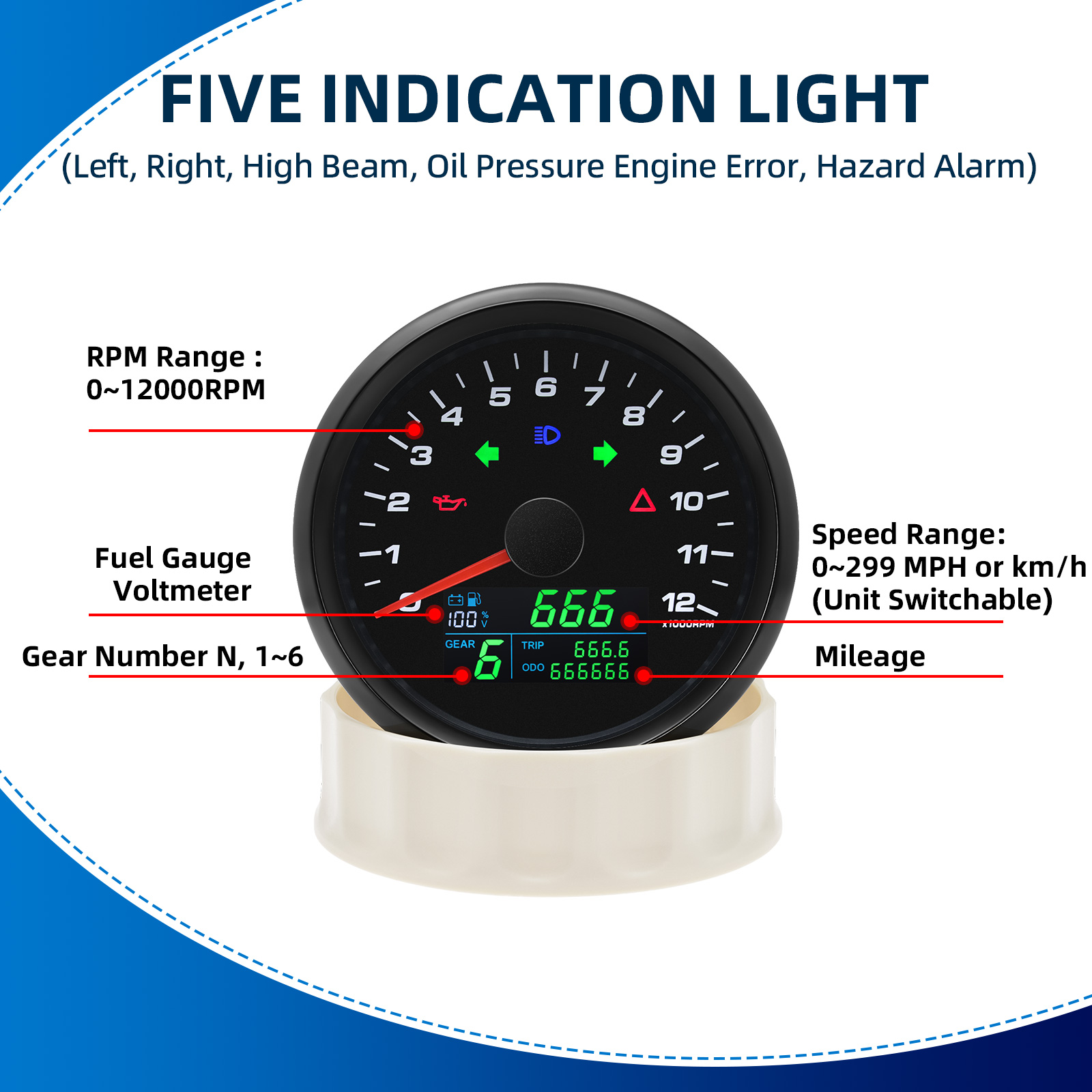 Contagiri tachimetro GPS multi - Motorcycle Gear Levels recensione e prezzo