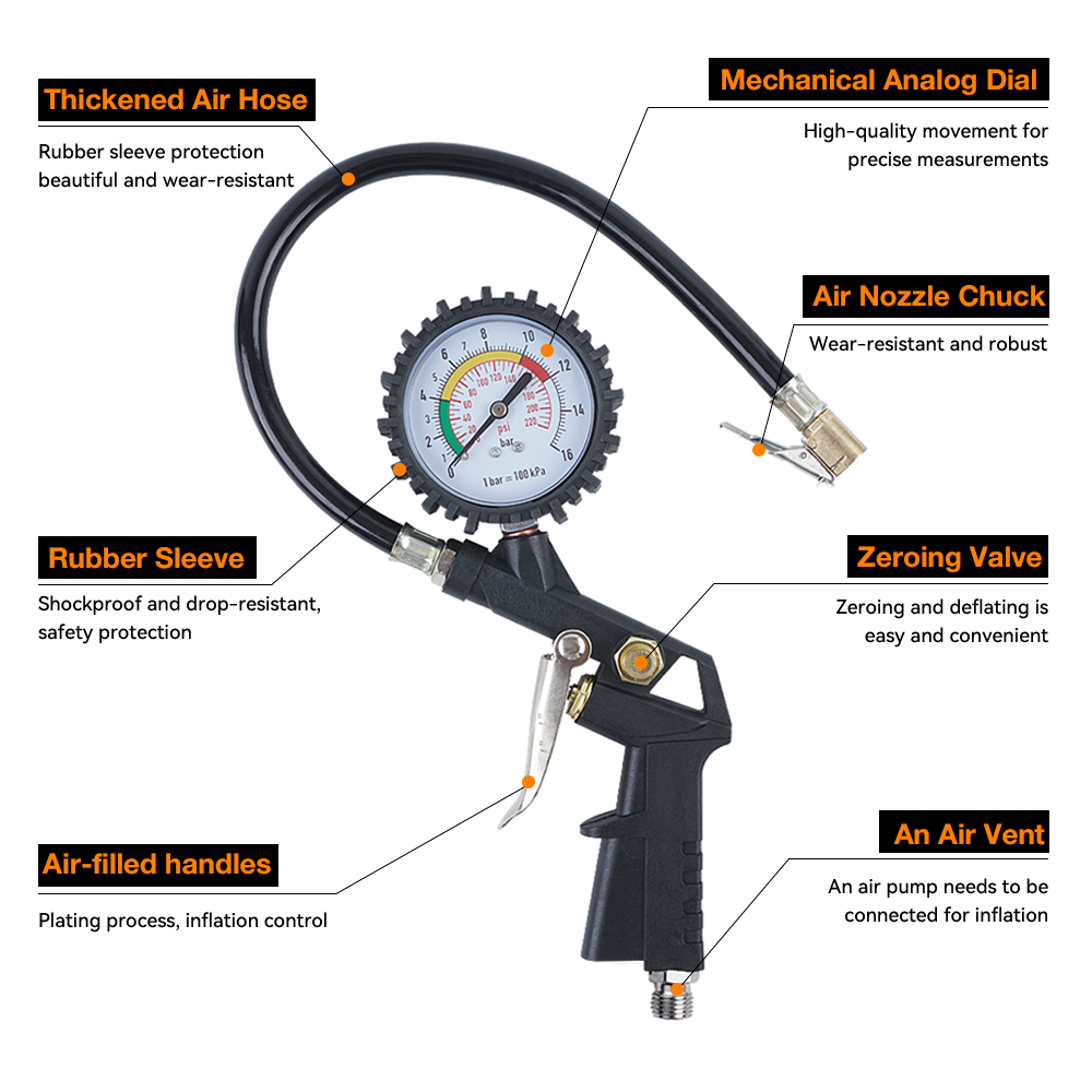 Pistola per la pressione dei p - Tyre Pressure Gauge recensione e prezzo