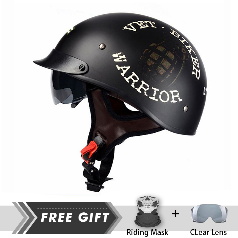 Uomo donna mezza faccia casco  - Motorcycle Gear Store recensione e prezzo