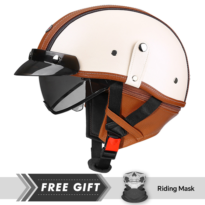Casco mezza faccia retrò per a - Motorcycle Gear Store recensione e prezzo